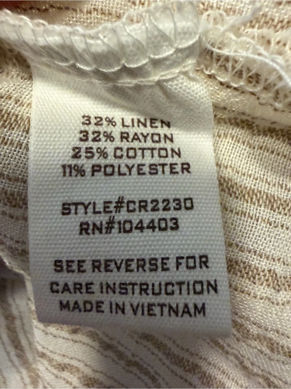 Blu Pepper Cream and Beige Striped Short Sleeve Button-Up Shirt - Picture 5 of 5